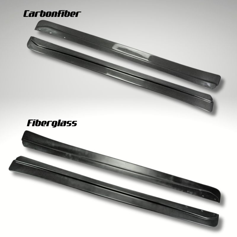 Carbonfiber vs Fiberglass Akari FD Style Side Skirt Extensions for Mazda Miata MX-5 NA