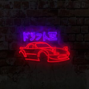 Mazda Miata Drift King NA LED Neon Sign (3/4 view )