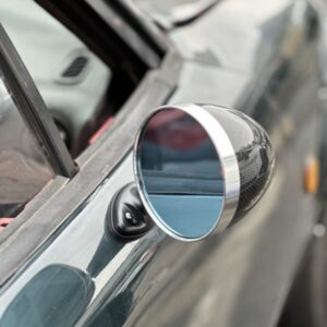 Miata NA Mirrors Covers - Vintage Bullet Mirrors in Carbon Fiber & Stainless Steel