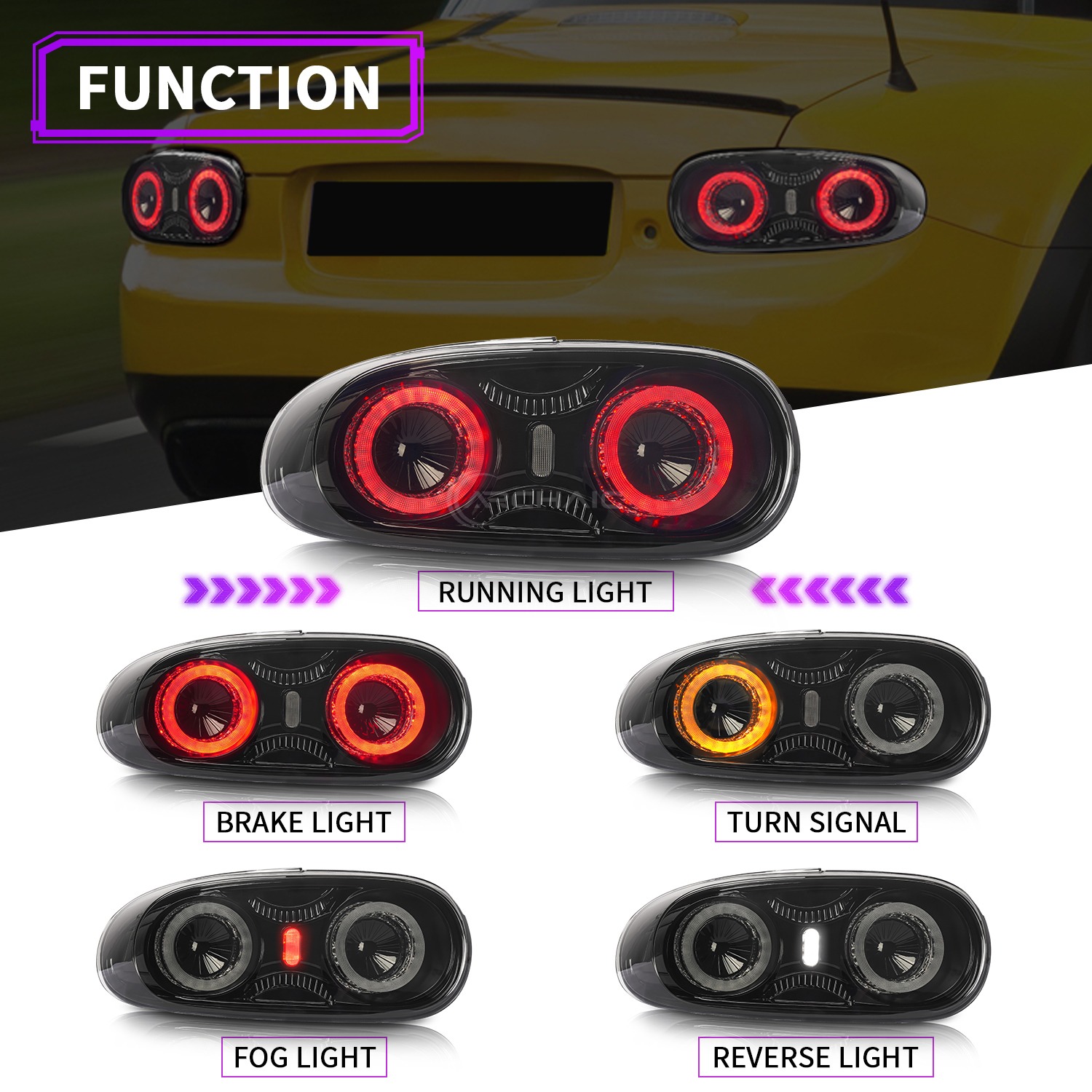 Full LED Tail Lights for Mazda Miata NC2 & NC3
