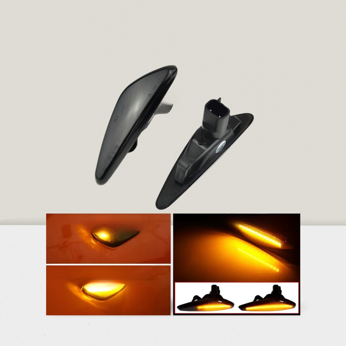 Sequential LED Side Marker Turn Signal Lights for Mazda MX-5 Miata ND (Set of 2)