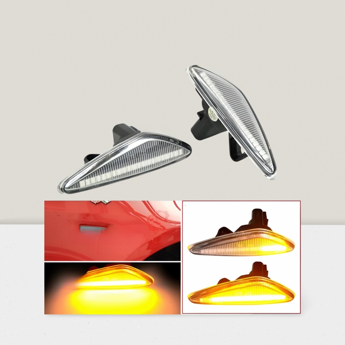 Sequential LED Side Marker Turn Signal Lights for Mazda MX-5 Miata ND (Set of 2)