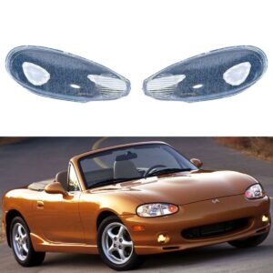 Headlight Lens Covers (Plexiglass) for Mazda MX-5 Miata NB1 (1998–2000) – OEM Replacement Transparent Shells